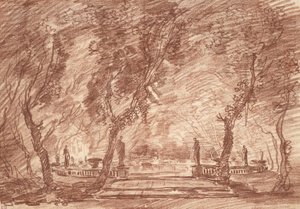Fontän i parken, ca 1765 av Hubert Robert