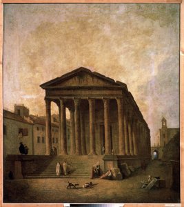 The Square House, Nimes, ca 1780 av Hubert Robert