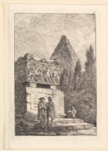 Sarkofagen.n.d. av Hubert Robert