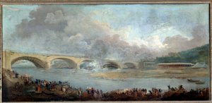 Neuillybrons beslut den 22/09/1772 Målning av Hubert Robert (1733-1808) 1772 Sön. 1,13x1,95m Paris, Carnavalet Museum av Hubert Robert