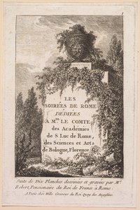 Kvällar i Rom: Titelsida av Hubert Robert