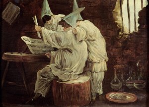Musician Buffoons  av Hubert Robert