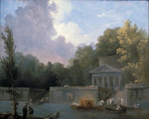 Parkscen av Hubert Robert