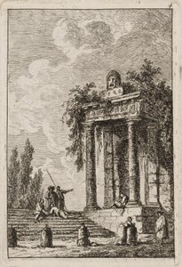 Plåt fyra från Evenings in Rome, 1763-64 av Hubert Robert
