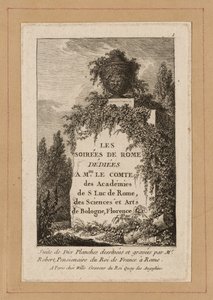 Tallrik ett från Kvällar i Rom av Hubert Robert