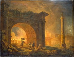 Romerska ruiner av Hubert Robert