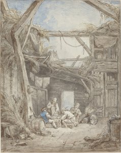 Förstörd gård av Hubert Robert