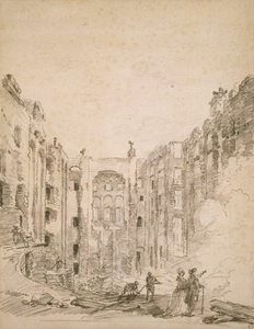 Ruinerna av Operan efter branden 1781 av Hubert Robert