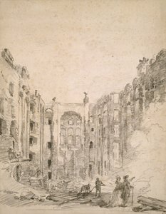 Ruinerna av operan efter branden 1781, 1781 av Hubert Robert
