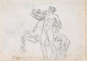 Staty av Alexander och Bucephalus [recto] av Hubert Robert