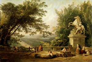 Terrassruin i en park, c1780. av Hubert Robert