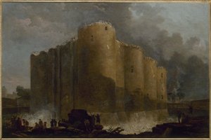 Bastiljen, under de första dagarna efter rivningen av Hubert Robert