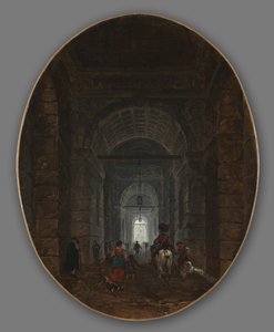 Grottan av Posillipo, ca. 1769. av Hubert Robert