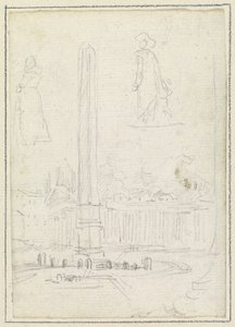 Obelisken på Petersplatsen av Hubert Robert