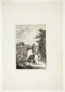 Triumfbågen, tallrik åtta från Evenings in Rome av Hubert Robert