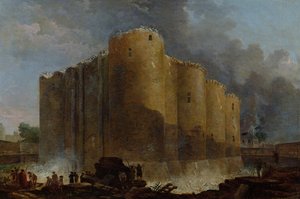 Rivningen av Bastiljen, 14 juli 1789 av Hubert Robert