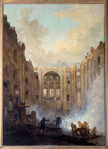 Operans eld på Palais Royal (Paris). Målning av Hubert Robert (1733-1808) av Hubert Robert