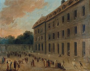 Fångarna i Saint-Lazare, ca 1794. av Hubert Robert