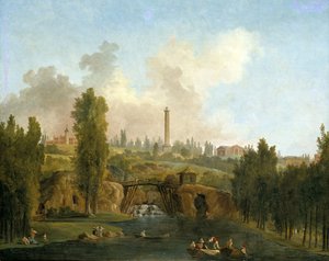 Utsikt över parken Méréville, ca 1790