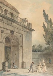 Besökare som lämnar ett fängelse, 1794-95. av Hubert Robert