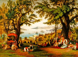 A Gathering Above the Golden Horn (olja på duk)