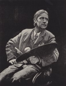 Hubert Herkomer, brittisk konstnär (litho) av Hubert von (after) Herkomer
