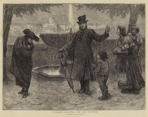 En romersk kardinal och hans fotman av Hubert von Herkomer