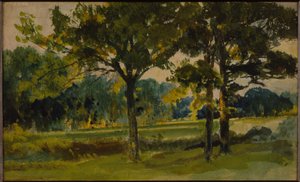 En av de "tre landskapsskisserna" (se även 258629 och 258630) av Hubert von Herkomer