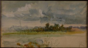 En av de "tre landskapsskisserna" (se även 258629 och 258631) av Hubert von Herkomer