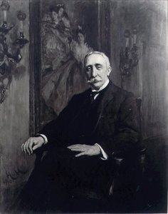 Porträtt av Sir Carl Meyer (1851-1922) c.1910 (olja på duk) av Hubert von Herkomer