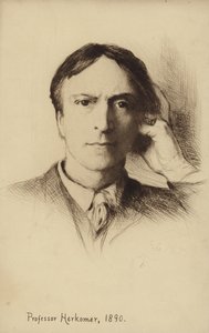Självporträtt av den brittiske konstnären Hubert Herkomer av Hubert von Herkomer