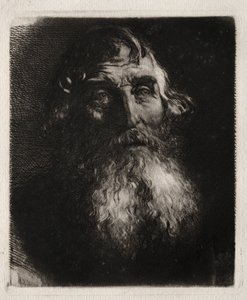 Studie av en gammal mans huvud. av Hubert von Herkomer