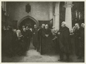 Charterhouse Chapel (gravyr) av Hubert von Herkomer