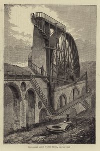 Det stora vattenhjulet i Laxey, Isle of Man av Hubert von Herkomer