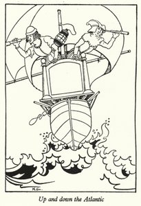Upp och ner för Atlanten (litho) av Hugh Chesterman