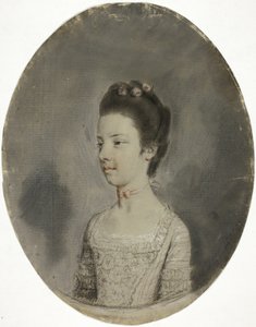 Porträtt byst av en dam av Hugh Douglas Hamilton