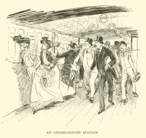En tunnelbanestation (gravyr) av Hugh Thomson