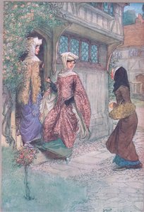 Följ med oss och se, illustration från The Merry Wives of Windsor, 1910 av Hugh Thomson