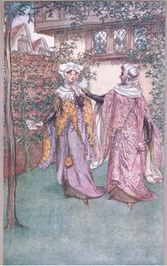 Här är tvillingbrodern till ditt brev, illustration från The Merry Wives of Windsor, 1910 av Hugh Thomson