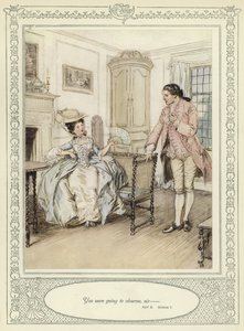 Illustration till Goldsmiths She Stoops to Conquer
