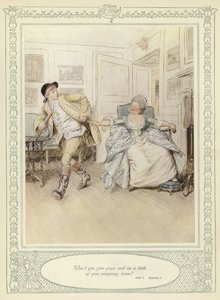 Illustration till Goldsmiths She Stoops to Conquer