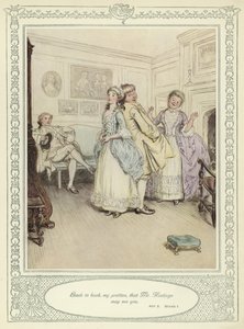 Illustration till Goldsmiths She Stoops to Conquer