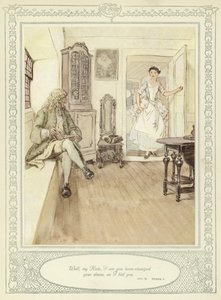 Illustration till Goldsmiths She Stoops to Conquer