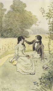 Illustration för Janets Repentance av George Eliot av Hugh Thomson