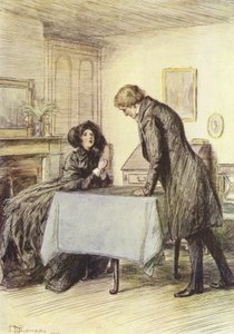 Illustration för Janets Repentance av George Eliot av Hugh Thomson