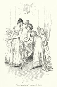 Illustration för Northanger Abbey av Jane Austen (litho) av Hugh Thomson