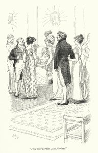 Illustration för Northanger Abbey av Jane Austen (litho) av Hugh Thomson