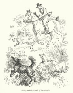 Illustration för Northanger Abbey av Jane Austen (litho) av Hugh Thomson