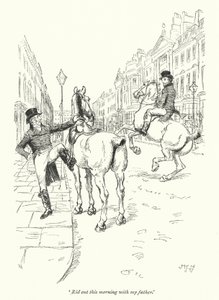 Illustration för Northanger Abbey av Jane Austen (litho) av Hugh Thomson