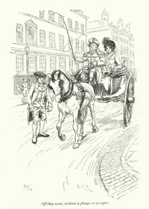 Illustration för Northanger Abbey av Jane Austen (litho) av Hugh Thomson
